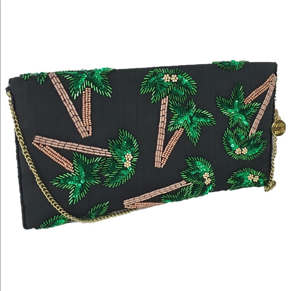 Beaded clutch bag